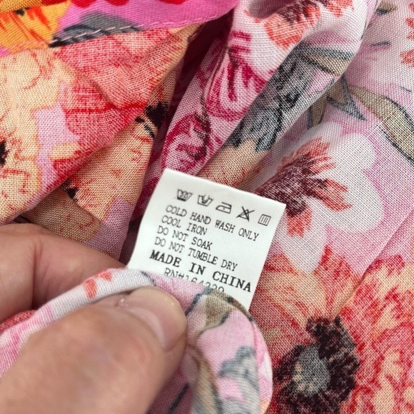 NEW PETAL & PUP Sarai Floral Cutout Maxi Dress Multicolor Tropical Size 8 - Picture 12 of 12